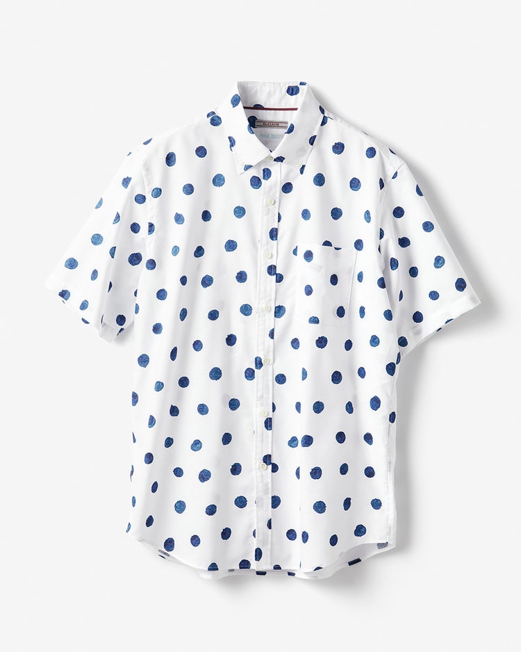 ピュアファインオックスシャツ半袖 詳細画像 ブルー・パターン 5