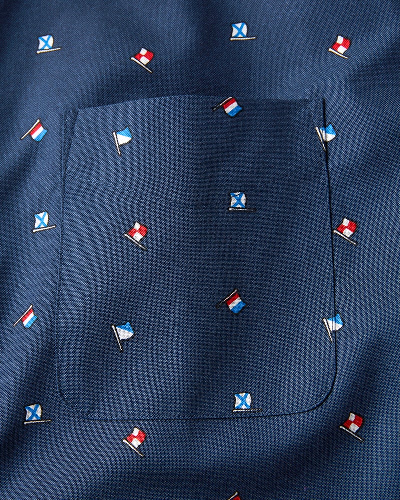ピュアファインオックスシャツ半袖 詳細画像 ネイビーパターン 3