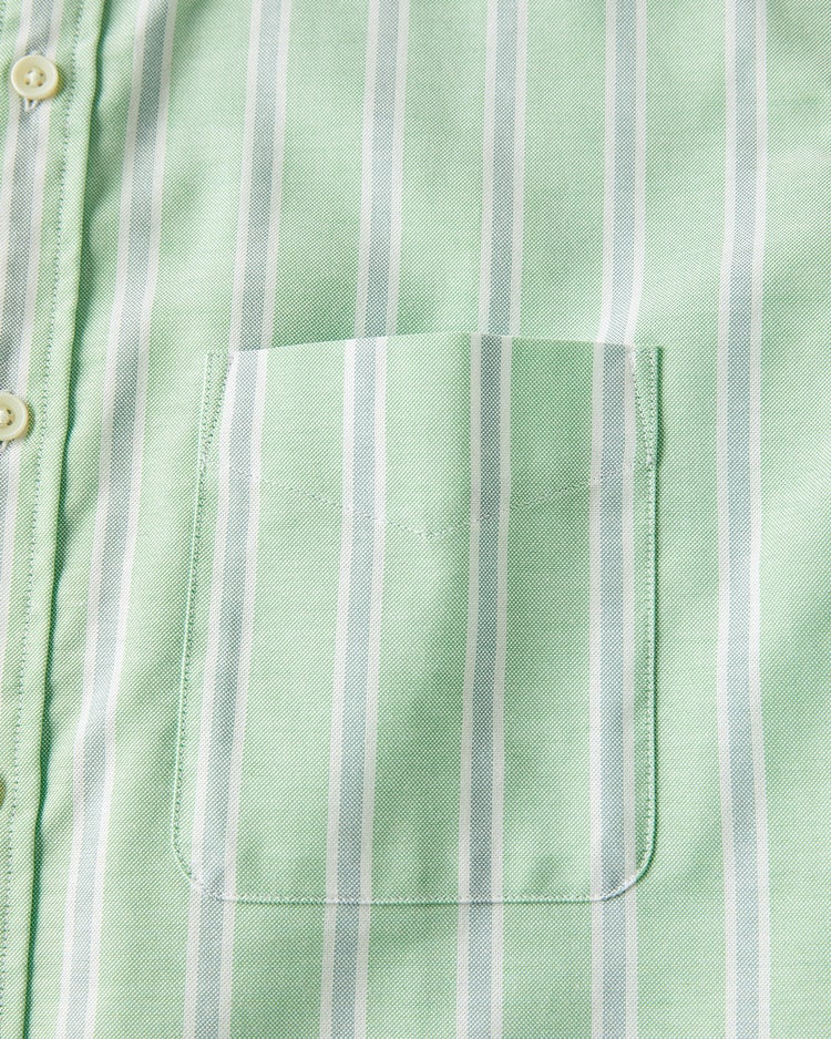ピュアファインオックスシャツ半袖 詳細画像 グリーンストライプ 3