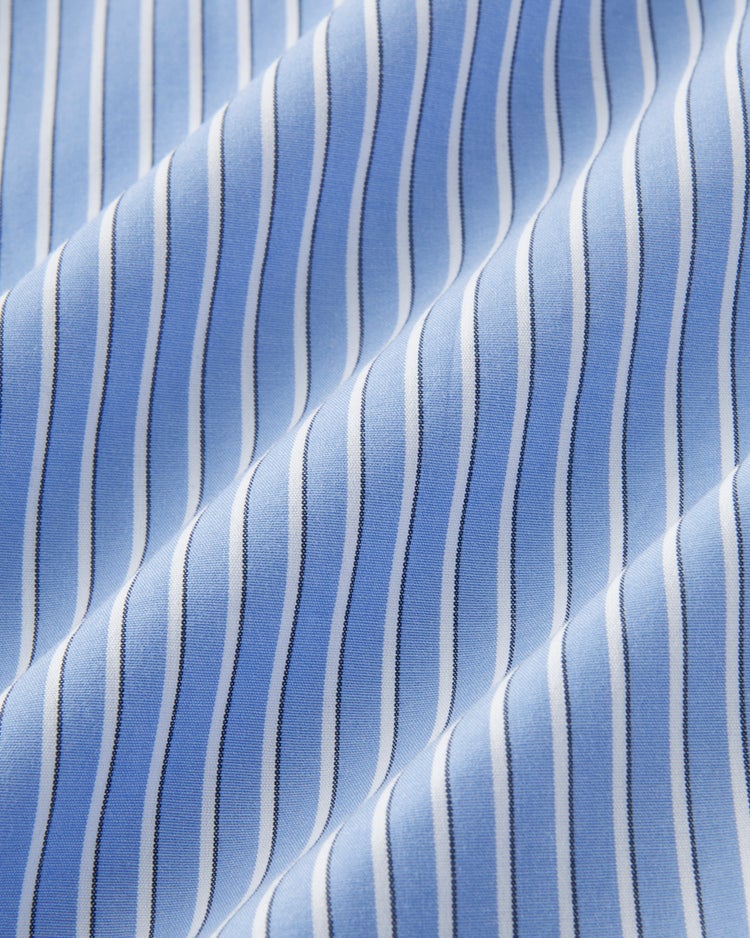 100双糸・プレミアムコットンシャツ 詳細画像 ブルー&times;ホワイト 8