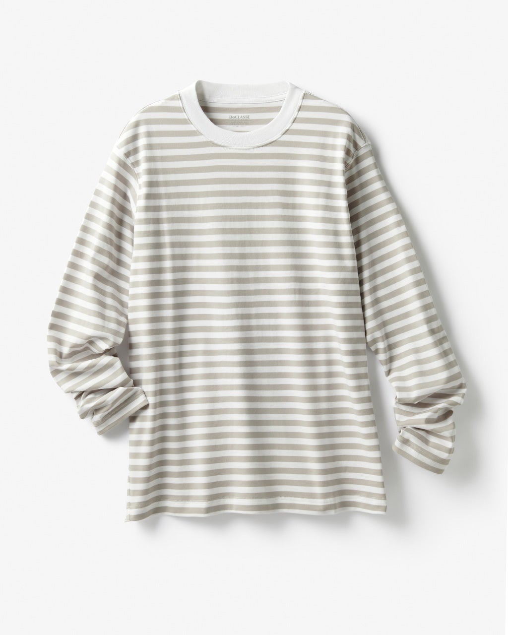 ダブルフロントクルーネック長袖・ ドゥクラッセT/40代50代から