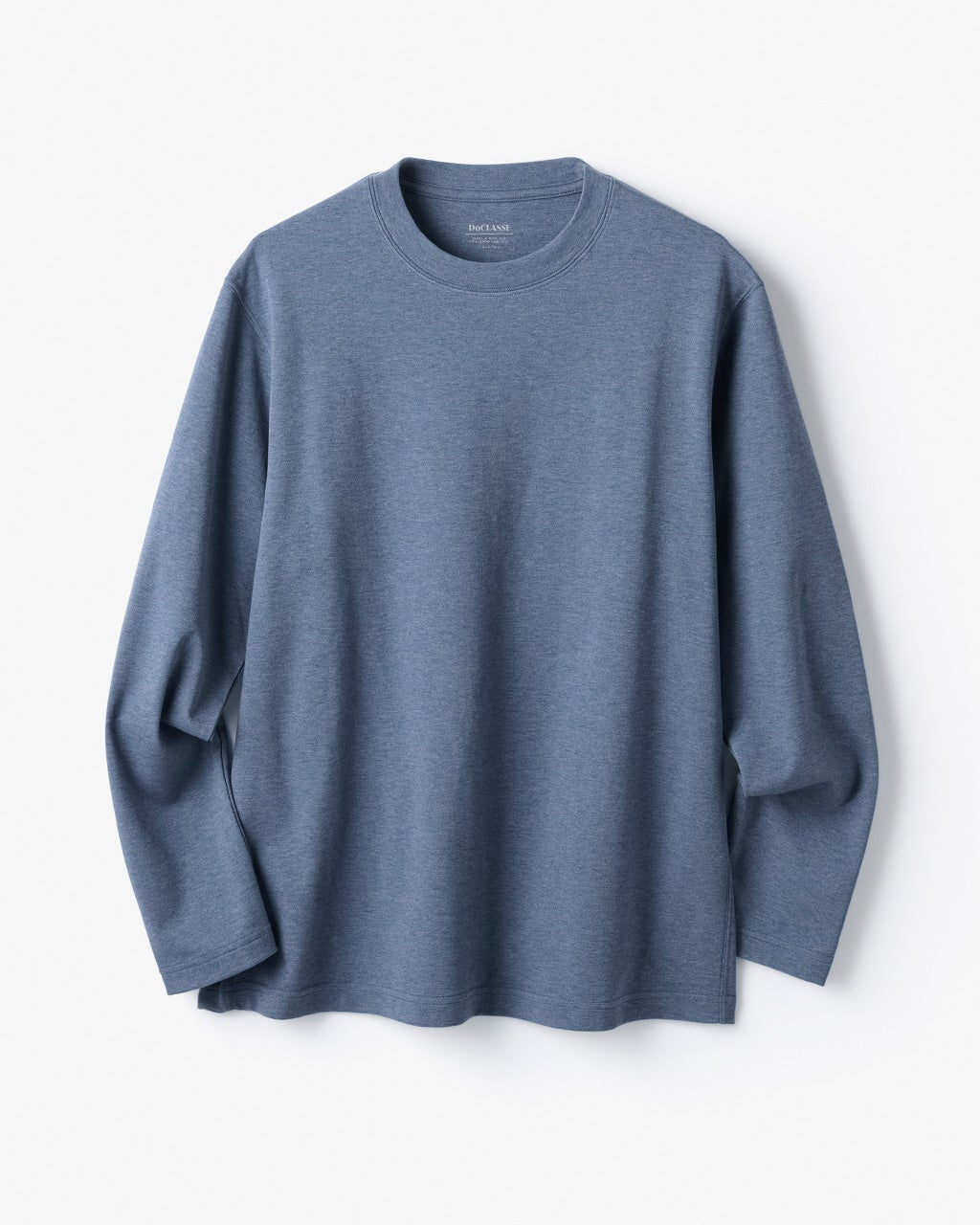 ダブルフロントクルーネック長袖・ ドゥクラッセT/40代50代からの