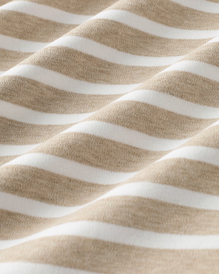 半袖クルーネック・ドゥクラッセT 詳細画像 杢ベージュ&times;ホワイト 2