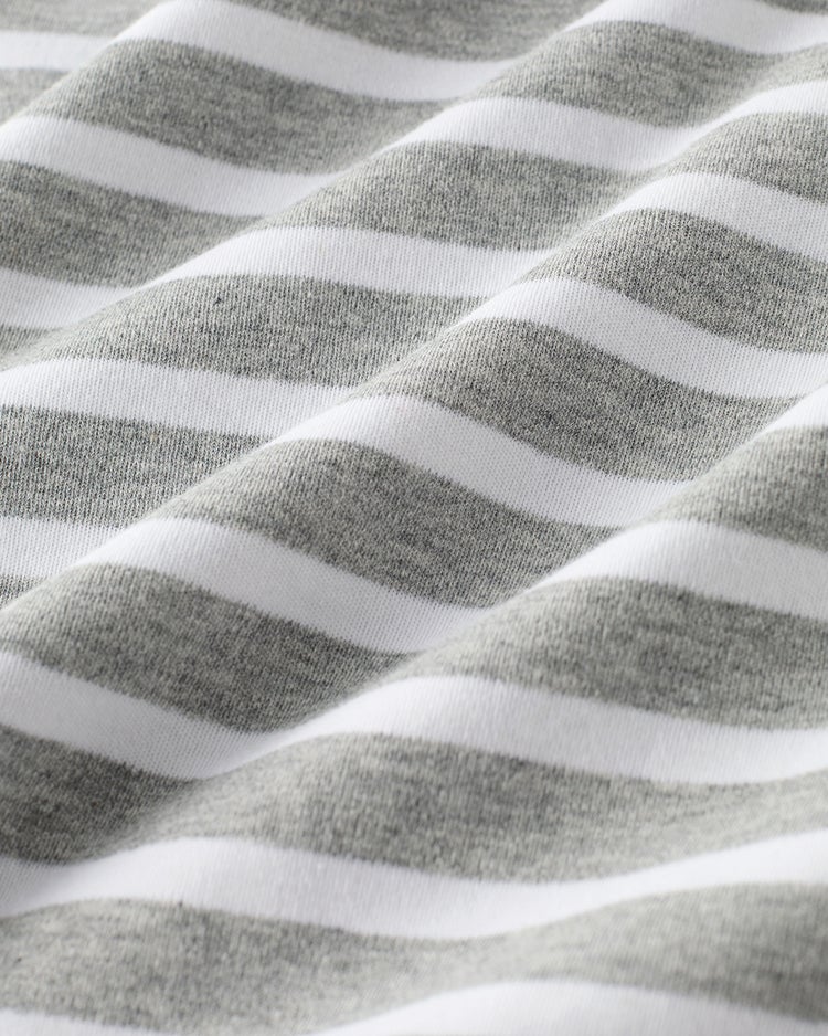 半袖クルーネック・ドゥクラッセT 詳細画像 杢グレー&times;ホワイト 2