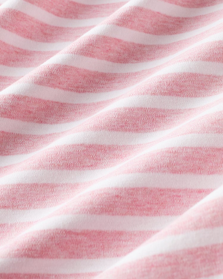 半袖クルーネック・ドゥクラッセT 詳細画像 杢ピンク&times;ホワイト 2
