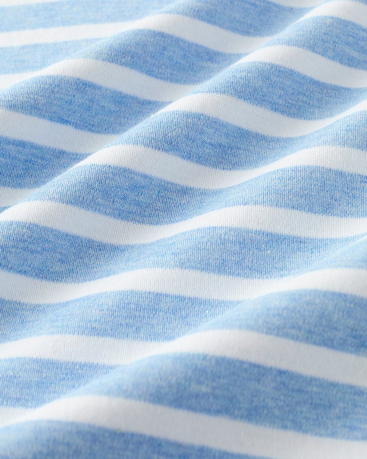 半袖クルーネック・ドゥクラッセT 詳細画像 杢サックス&times;ホワイト 3