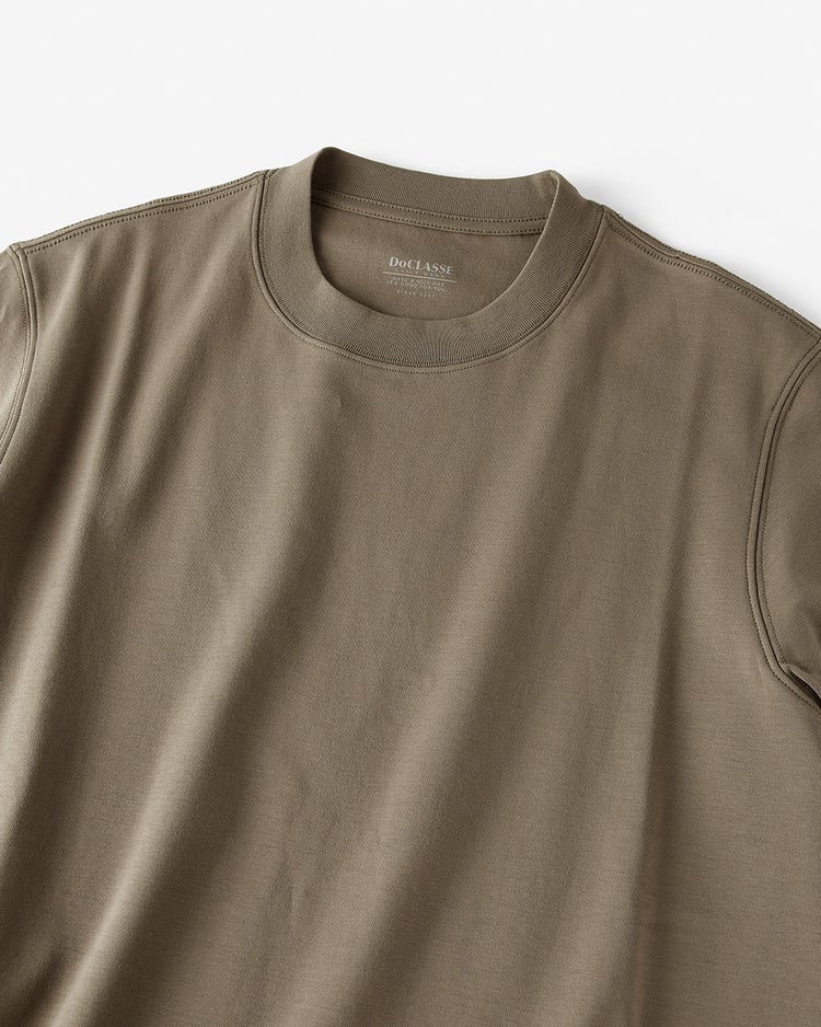 ダブルフロントクルーネック半袖・ドゥクラッセT 詳細画像 ライトカーキ 2