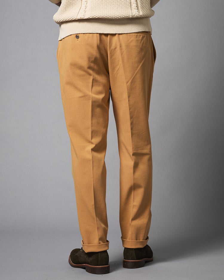 タテヨコストレッチ・コットンパンツ・ワンタック 詳細画像 オレンジ 4