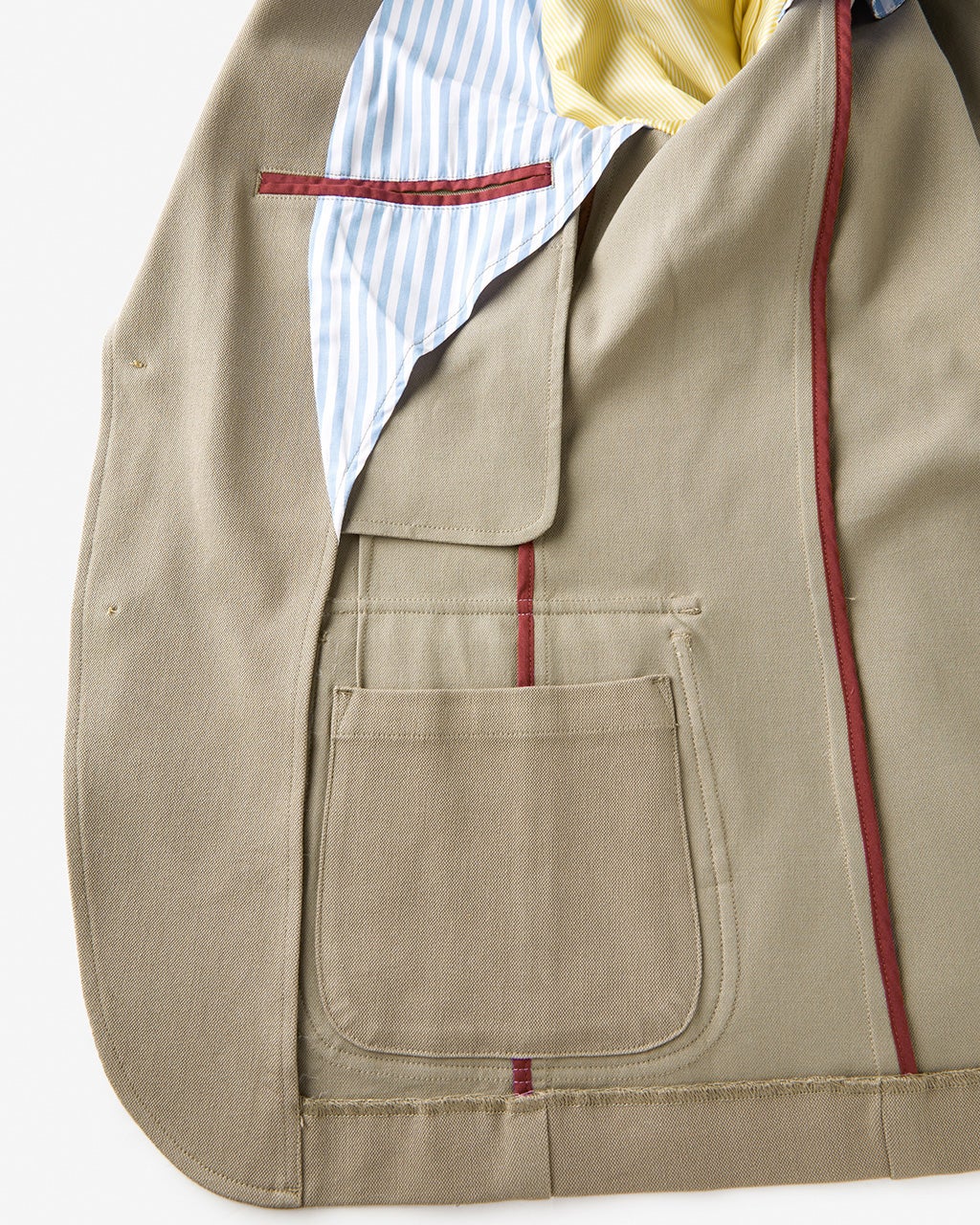 Les Copains ベージュコットンジャケット　42サイズ タテヨコストレッチ・コットントラベラージャケット/40代50代からの