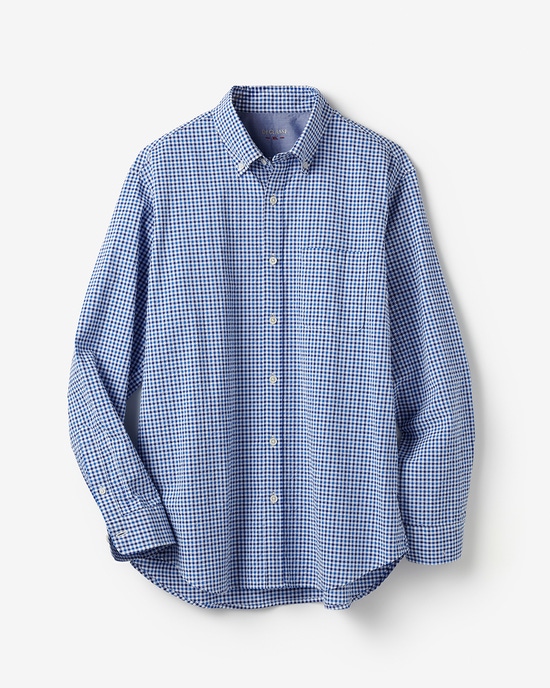 ライトコットン先染めシアサッカー長袖