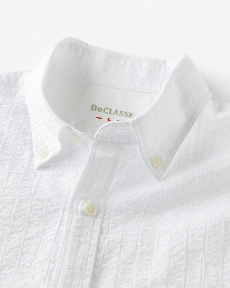ライトコットン・シアサッカーシャツ半袖 詳細画像 ホワイト 2