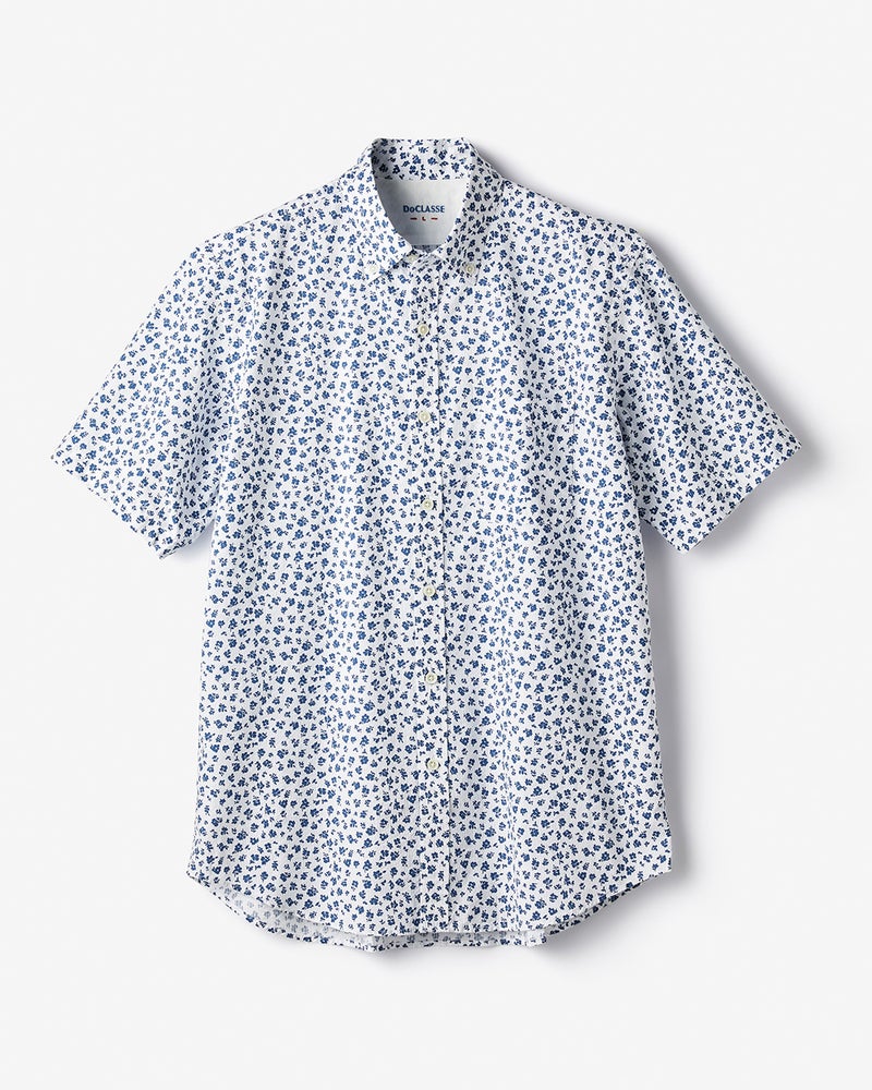 ライトコットン・シアサッカーシャツ半袖 詳細画像 ホワイト・パターン 1