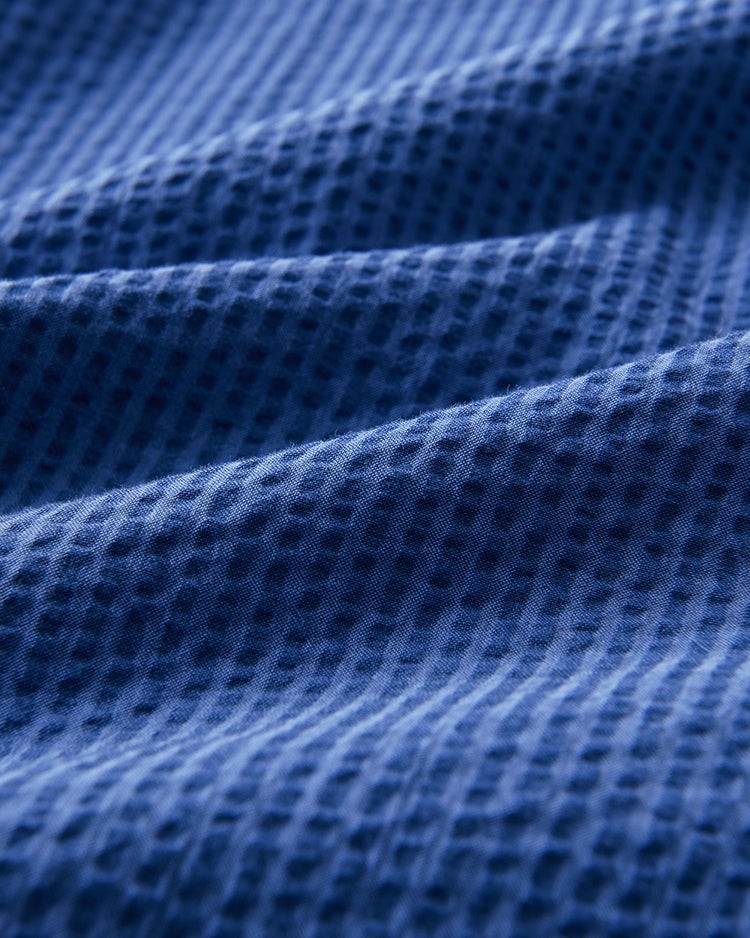ライトコットン・シアサッカーシャツ半袖 詳細画像 ライトネイビー 3