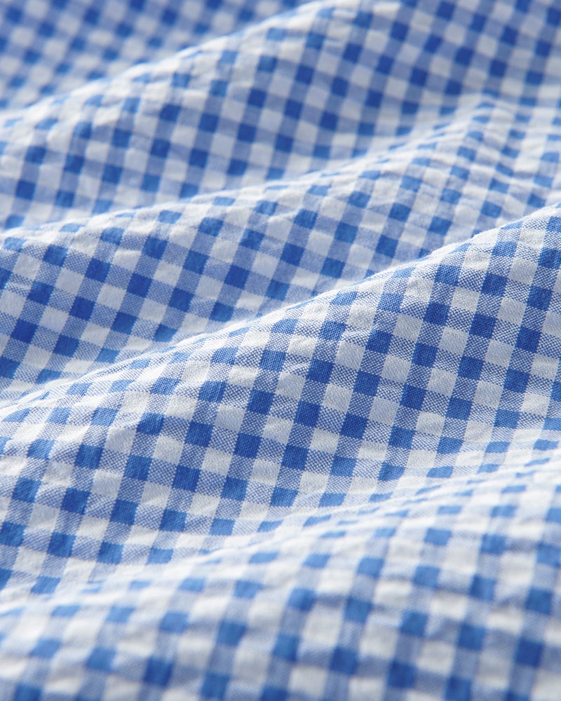 ライトコットン・シアサッカーシャツ半袖 詳細画像 ネイビーギンガム 3