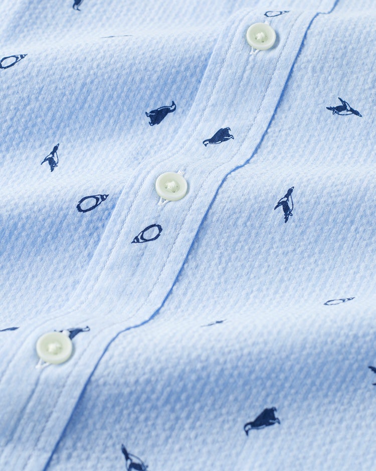 ライトコットン・シアサッカーシャツ半袖 詳細画像 ペンギン 2