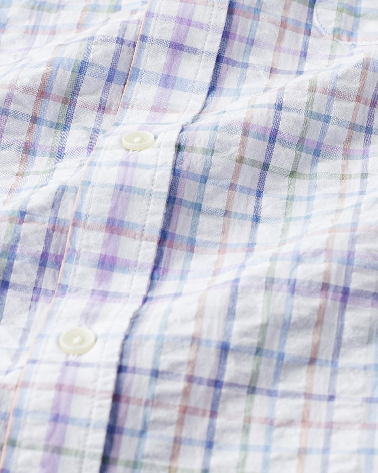 ライトコットン・シアサッカーシャツ半袖 詳細画像 パステルマルチチェック 2