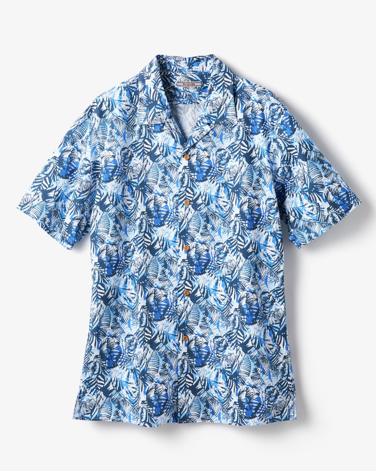 ハワイアンシアサッカーシャツ・半袖 詳細画像 ブルー・パターン 1