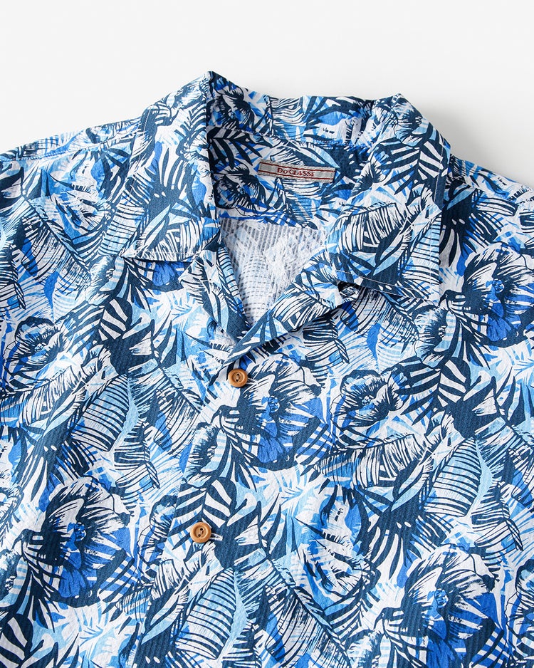 ハワイアンシアサッカーシャツ・半袖 詳細画像 ブルー・パターン 2