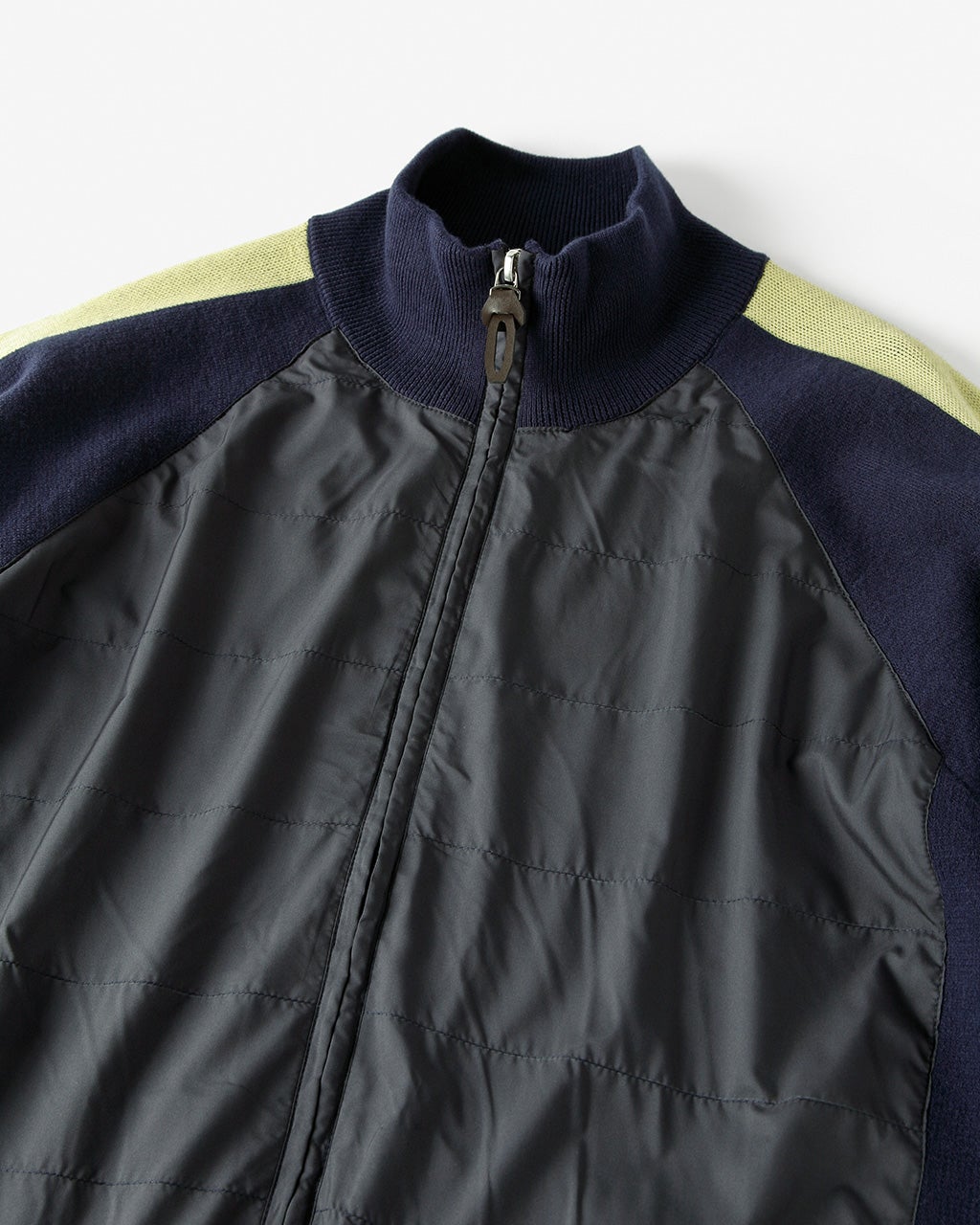adidas ジップアップジャケット ネイビー/グレー/イエロー