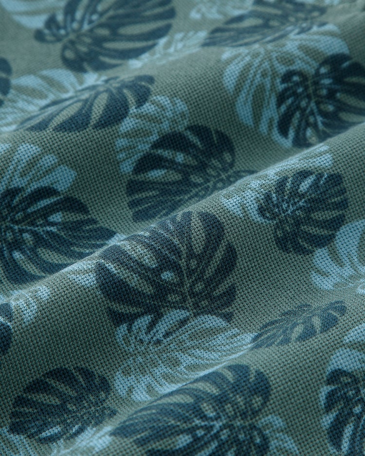 鹿の子ポロシャツ・アロハプリント 詳細画像 グリーン・パターン 5
