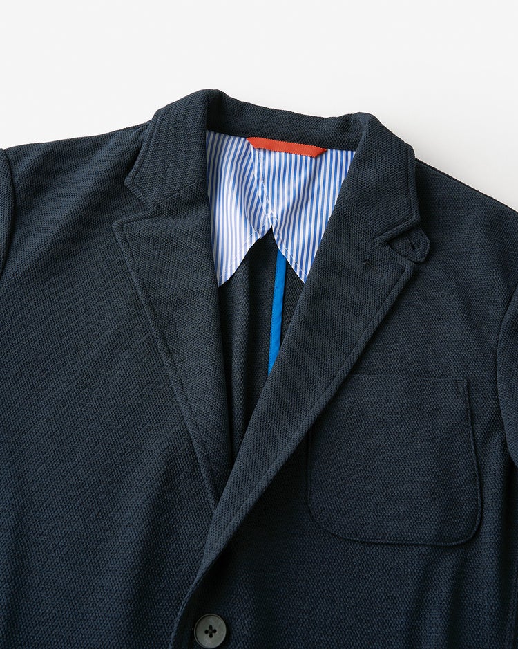 ラクスマ麻調ニットジャケット 詳細画像 ネイビー 2