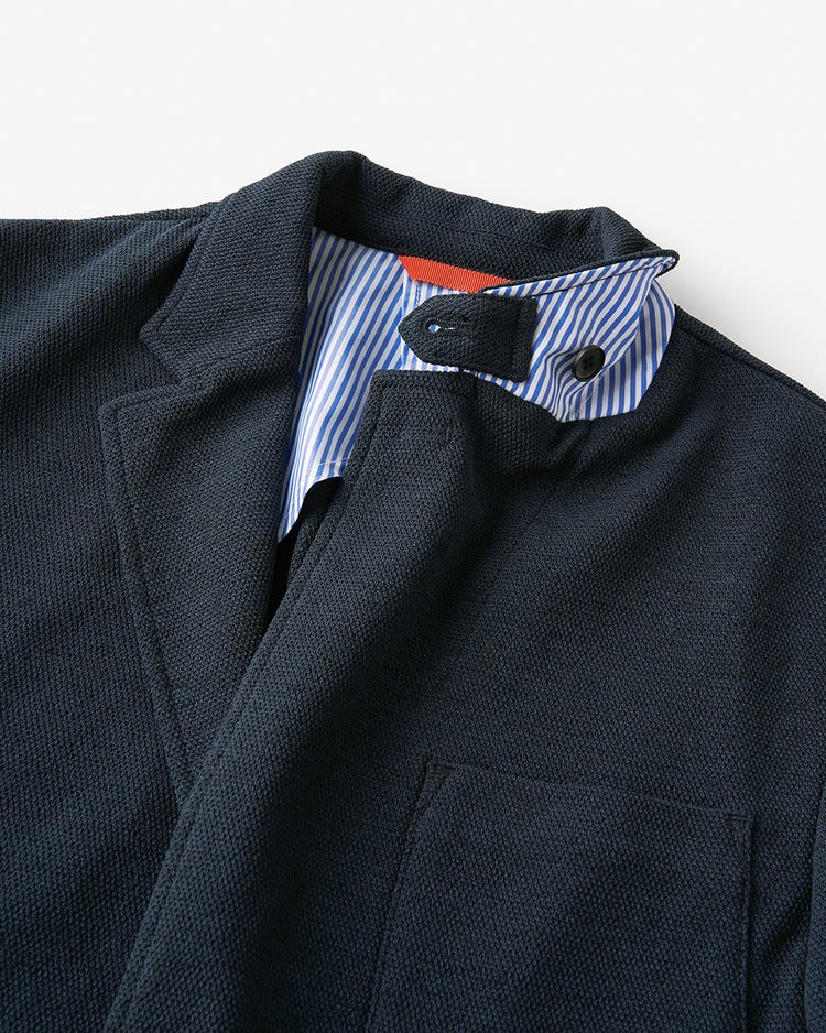 ラクスマ麻調ニットジャケット 詳細画像 ネイビー 3