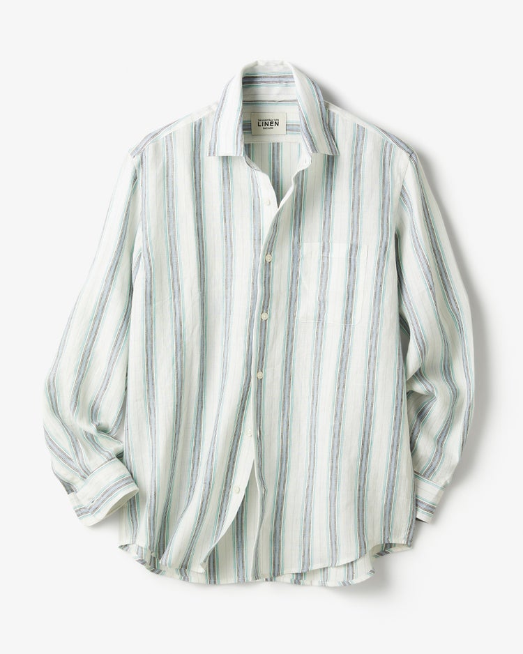 リネンシャンブレー・長袖 詳細画像 ホワイトマルチ 1