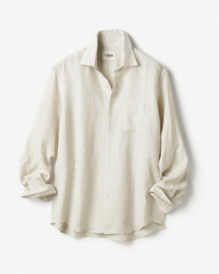 リネンシャンブレー・長袖 詳細画像 ナチュラル 1