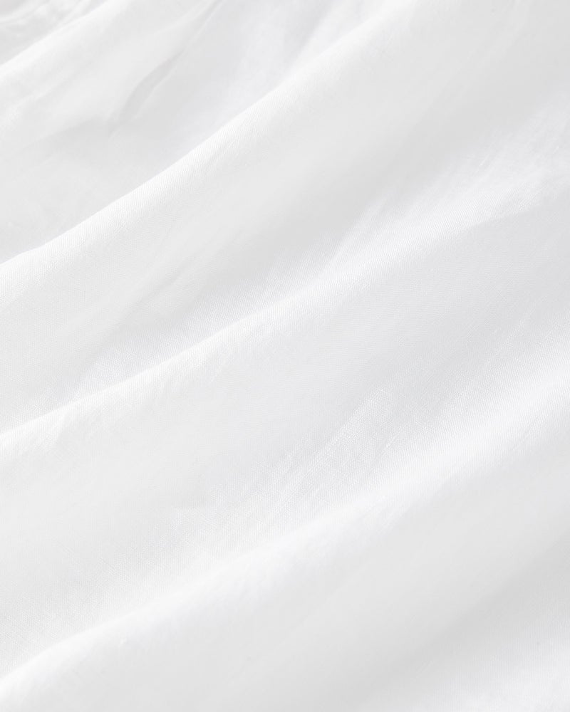 リネンシャンブレー・７分袖プルオーバーシャツ 詳細画像 ホワイト 5