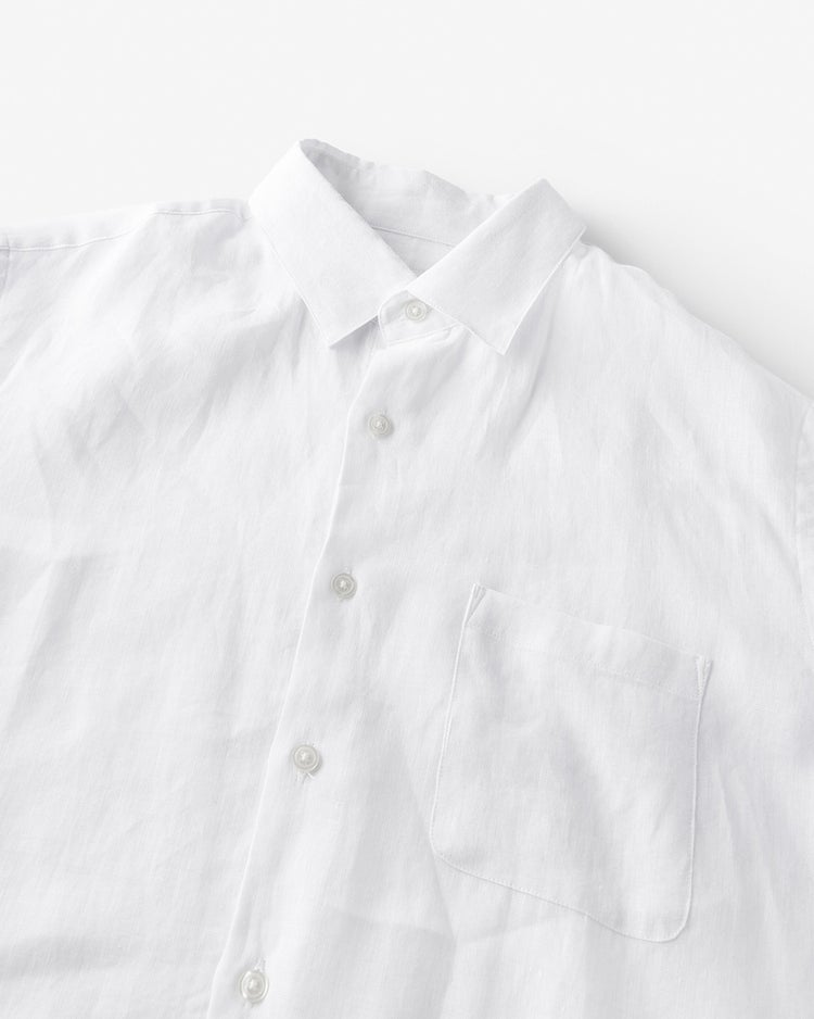 リネンシャンブレーシャツ・半袖 詳細画像 ホワイト 2