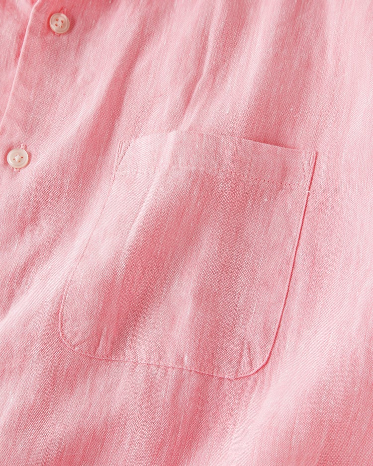 リネンシャンブレーシャツ・半袖 詳細画像 ピンク 3