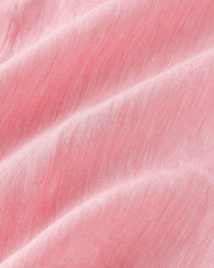 リネンシャンブレーシャツ・半袖 詳細画像 ピンク 7