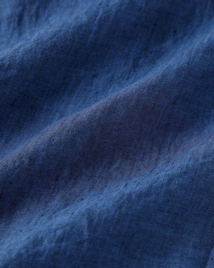 リネンシャンブレーシャツ・半袖 詳細画像 ミッドナイトブルー 7