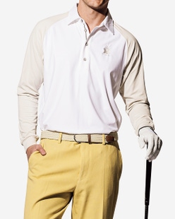 クイックドライ&フレキシブル・ 長袖ポロシャツ