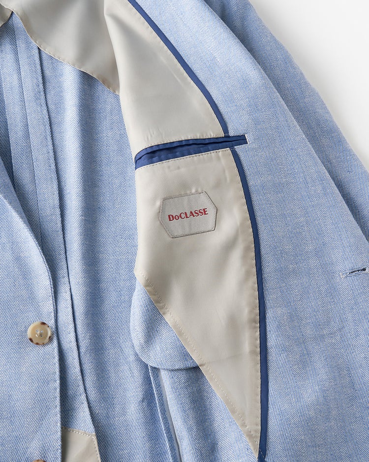 リネンストレッチジャケット・レギュラー 詳細画像 ブルー 3