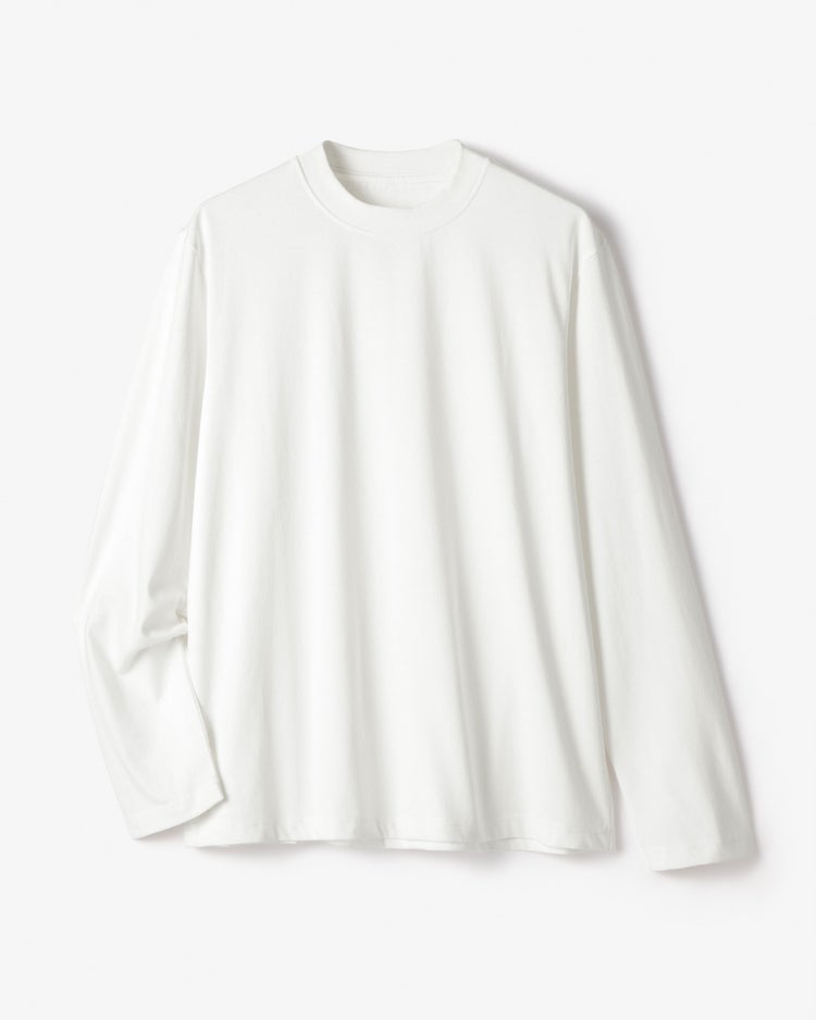 ［静電気防止］ソフトコットン長袖クルーネック 詳細画像 ホワイト 1