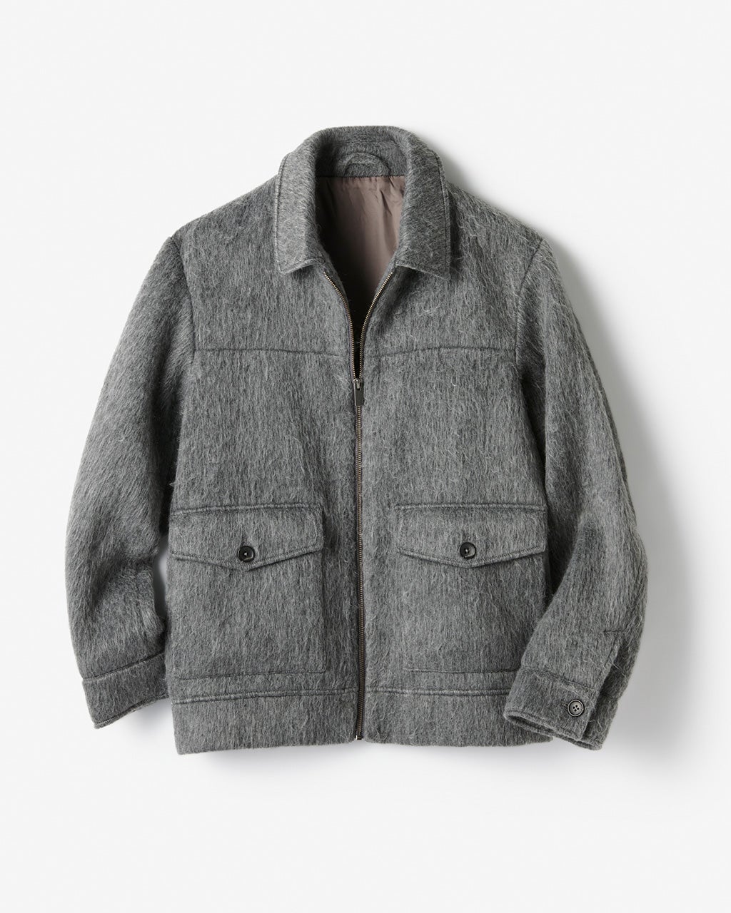 エコラーナウールシャギー ハリントンジャケット/DoCLASSE