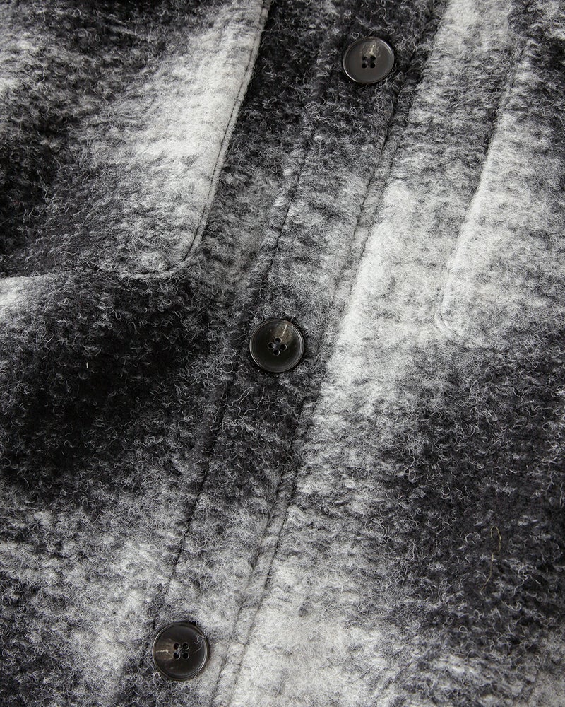 エコラーナウールスライバー シャツジャケット 詳細画像 ブラックパターン 5