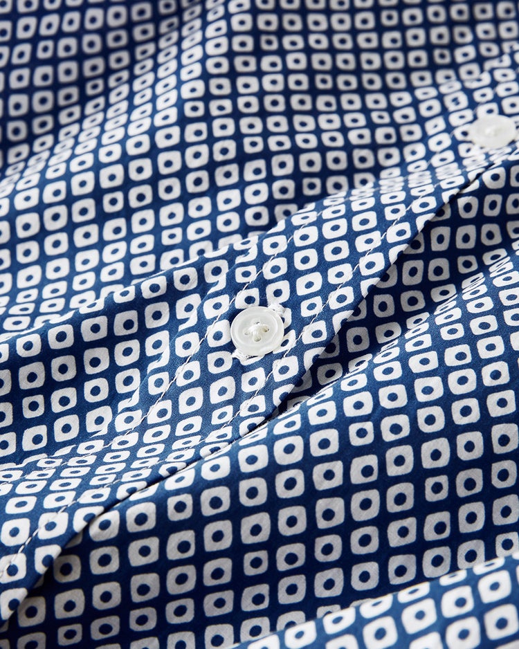 コットンプリントシャツ　長袖 詳細画像 ブルー・パターン 2