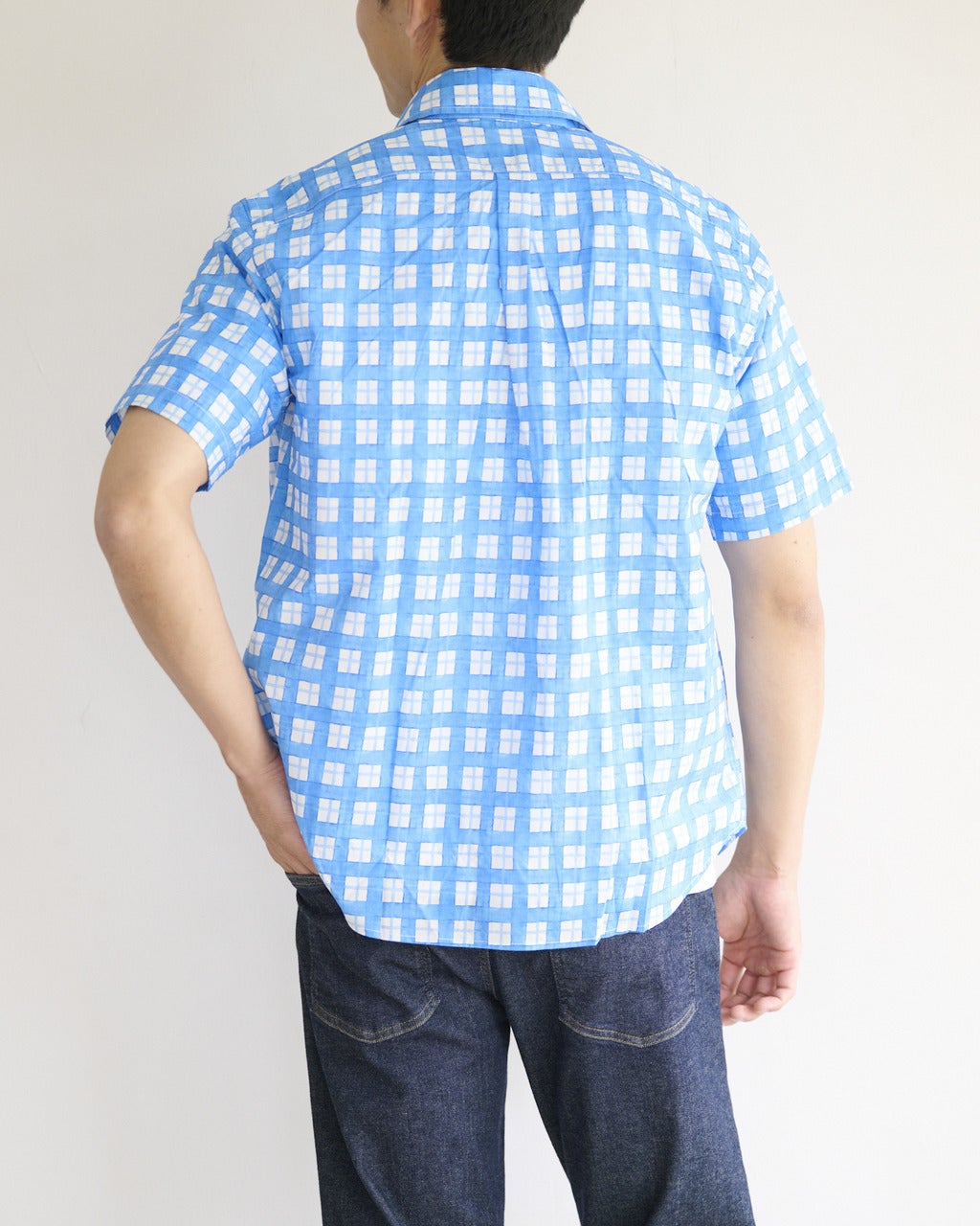 コットンプリントシャツ 半袖/40代50代からのメンズファッション