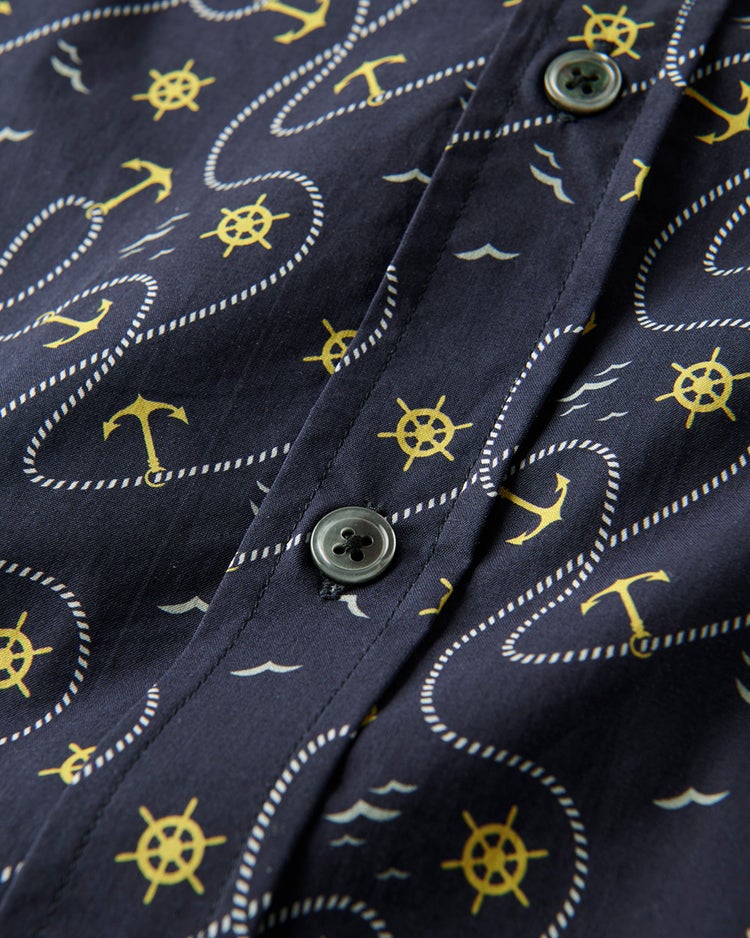 コットンプリントシャツ 半袖 詳細画像 ミッドナイトパターン 2