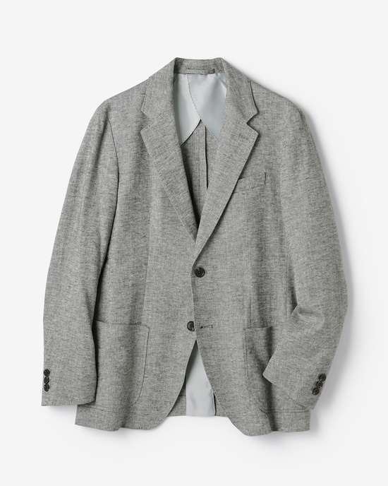 綿麻ストレッチ・ヘリンボーンジャケット