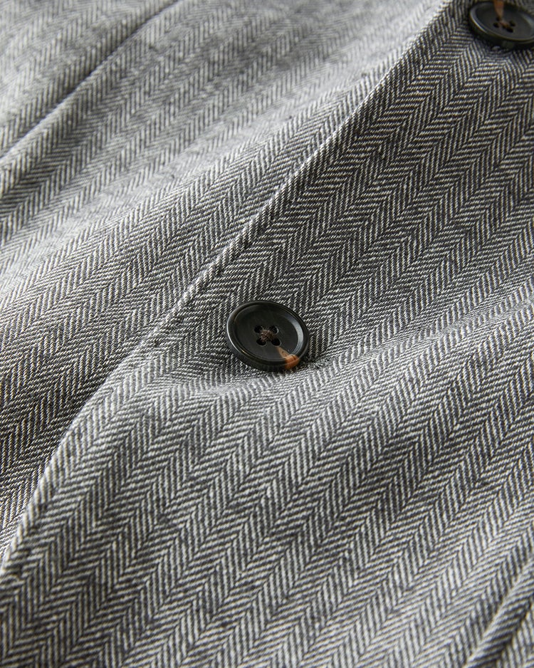 綿麻ストレッチ・ヘリンボーンジャケット 詳細画像 グレージュ 2