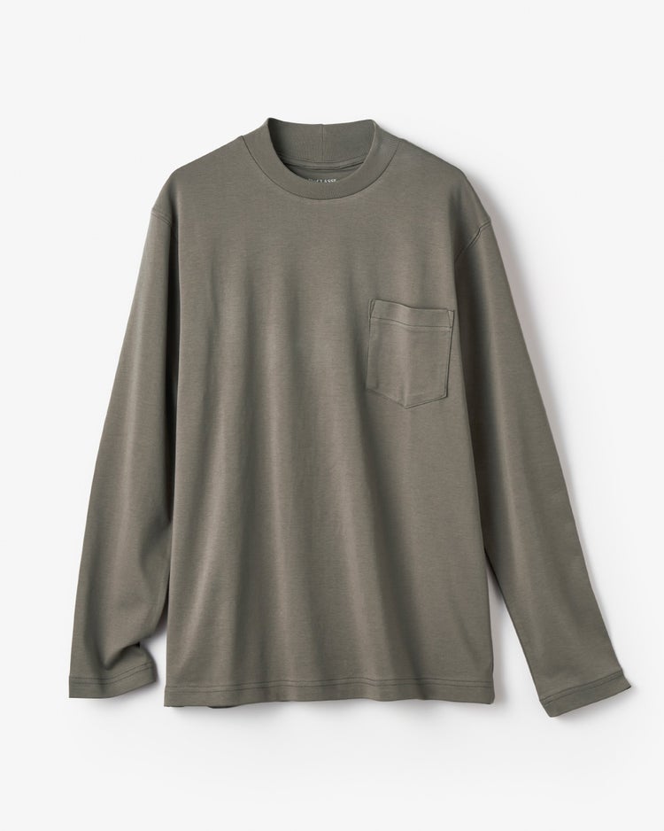ジャケットレイヤードポケットT　長袖 詳細画像 スエードグレー 1
