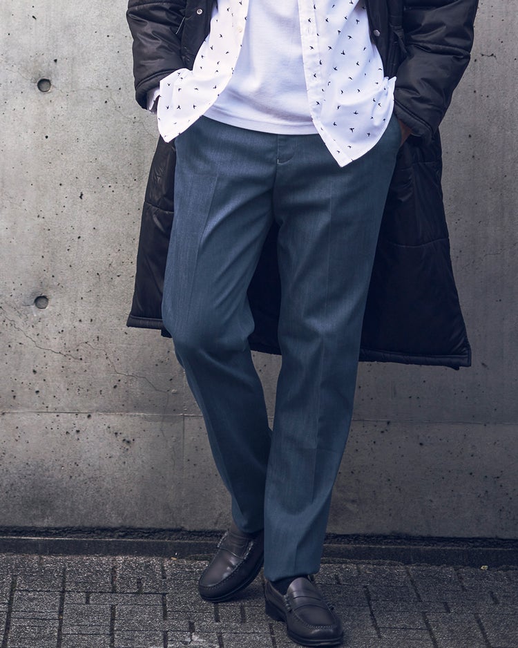 色落ちしない・ストレッチデニムスラックス 詳細画像 ライトインディゴ 2