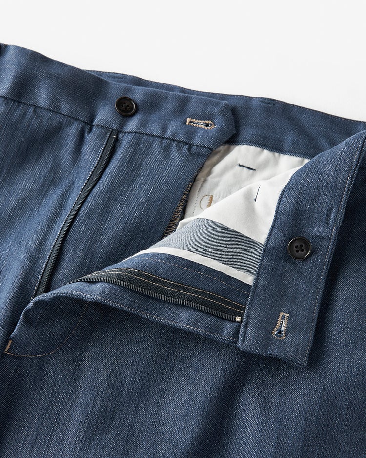 色落ちしない・ストレッチデニムスラックス 詳細画像 ライトインディゴ 3