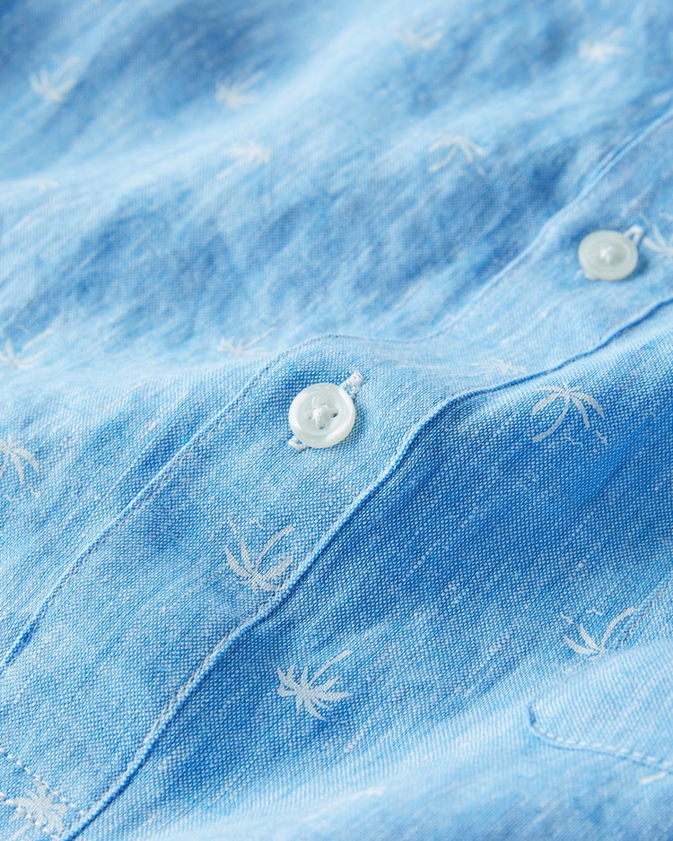 リネンプルオーバーシャツ 詳細画像 ブルー・パターン 2
