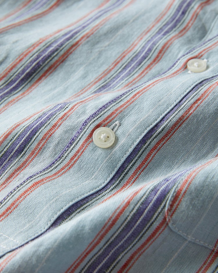 リネンプルオーバーシャツ 詳細画像 サックスマルチ 2