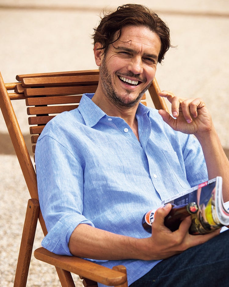 リネンプルオーバーシャツ 詳細画像 サックス 1