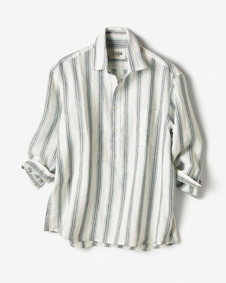 リネンプルオーバーシャツ 詳細画像 ホワイトマルチ 1